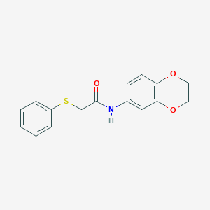 N-(2,3-dihydro-1,4-benzodioxin-6-yl)-2-(phenylthio)acetamide