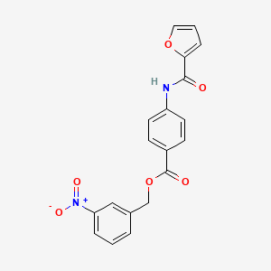 molecular formula C19H14N2O6 B4805868 3-nitrobenzyl 4-(2-furoylamino)benzoate 