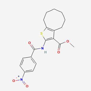 methyl 2-[(4-nitrobenzoyl)amino]-4,5,6,7,8,9-hexahydrocycloocta[b]thiophene-3-carboxylate