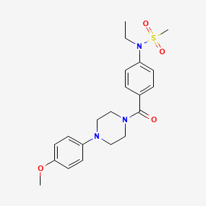 molecular formula C21H27N3O4S B4805901 N-ethyl-N-(4-{[4-(4-methoxyphenyl)-1-piperazinyl]carbonyl}phenyl)methanesulfonamide 