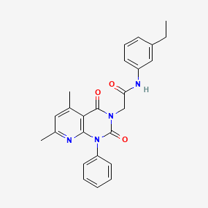 2-{5,7-DIMETHYL-2,4-DIOXO-1-PHENYL-1H,2H,3H,4H-PYRIDO[2,3-D]PYRIMIDIN-3-YL}-N-(3-ETHYLPHENYL)ACETAMIDE