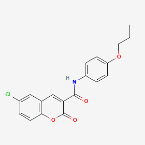 molecular formula C19H16ClNO4 B4805910 6-chloro-2-oxo-N-(4-propoxyphenyl)-2H-chromene-3-carboxamide 