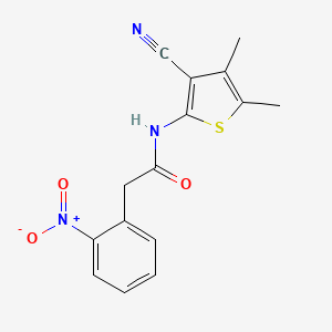 molecular formula C15H13N3O3S B4805936 N-(3-cyano-4,5-dimethylthiophen-2-yl)-2-(2-nitrophenyl)acetamide 