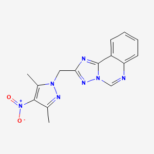 molecular formula C15H13N7O2 B4805946 2-[(3,5-dimethyl-4-nitro-1H-pyrazol-1-yl)methyl][1,2,4]triazolo[1,5-c]quinazoline 