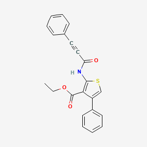 ethyl 4-phenyl-2-(3-phenylprop-2-ynamido)thiophene-3-carboxylate