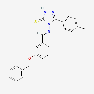 4-{[3-(benzyloxy)benzylidene]amino}-5-(4-methylphenyl)-4H-1,2,4-triazole-3-thiol