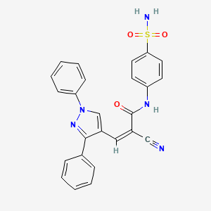 N-[4-(aminosulfonyl)phenyl]-2-cyano-3-(1,3-diphenyl-1H-pyrazol-4-yl)acrylamide