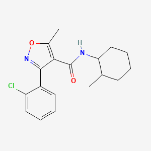 3-(2-CHLOROPHENYL)-5-METHYL-N-(2-METHYLCYCLOHEXYL)-12-OXAZOLE-4-CARBOXAMIDE