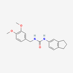 molecular formula C19H22N2O3 B4806007 N-(2,3-dihydro-1H-inden-5-yl)-N'-(3,4-dimethoxybenzyl)urea 