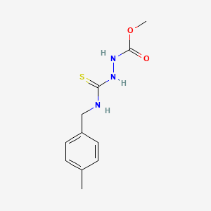 molecular formula C11H15N3O2S B4806059 methyl 2-{[(4-methylbenzyl)amino]carbonothioyl}hydrazinecarboxylate 