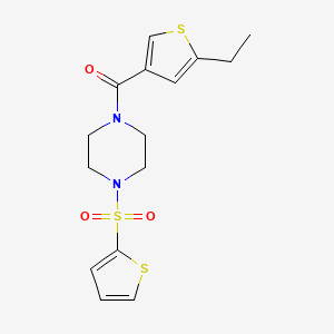 molecular formula C15H18N2O3S3 B4806064 (5-ETHYL-3-THIENYL)[4-(2-THIENYLSULFONYL)PIPERAZINO]METHANONE 