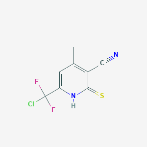 6-(Chlorodifluoromethyl)-4-methyl-2-thioxo-1,2-dihydropyridine-3-carbonitrile