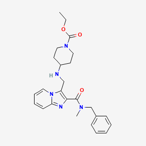 molecular formula C25H31N5O3 B4806093 ethyl 4-{[(2-{[benzyl(methyl)amino]carbonyl}imidazo[1,2-a]pyridin-3-yl)methyl]amino}-1-piperidinecarboxylate 