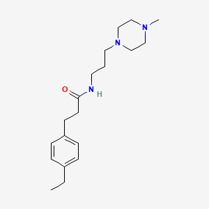 molecular formula C19H31N3O B4806111 3-(4-ethylphenyl)-N-[3-(4-methyl-1-piperazinyl)propyl]propanamide 