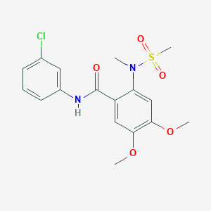 N-(3-CHLOROPHENYL)-4,5-DIMETHOXY-2-(N-METHYLMETHANESULFONAMIDO)BENZAMIDE