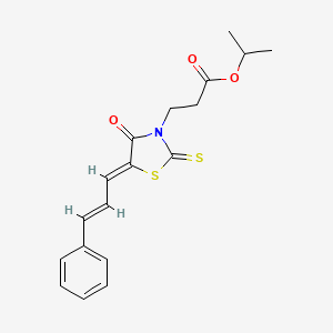 isopropyl 3-[4-oxo-5-(3-phenyl-2-propen-1-ylidene)-2-thioxo-1,3-thiazolidin-3-yl]propanoate