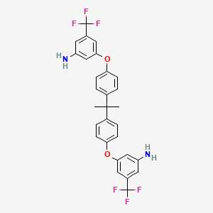 molecular formula C29H24F6N2O2 B4806148 3,3'-[2,2-propanediylbis(4,1-phenyleneoxy)]bis[5-(trifluoromethyl)aniline] 