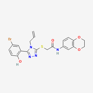 2-{[4-allyl-5-(5-bromo-2-hydroxyphenyl)-4H-1,2,4-triazol-3-yl]thio}-N-(2,3-dihydro-1,4-benzodioxin-6-yl)acetamide