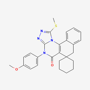 molecular formula C26H26N4O2S B4806166 4-(4-methoxyphenyl)-1-(methylthio)-4H-spiro[benzo[h][1,2,4]triazolo[4,3-a]quinazoline-6,1'-cyclohexan]-5(7H)-one 