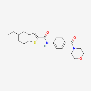 5-ethyl-N-[4-(4-morpholinylcarbonyl)phenyl]-4,5,6,7-tetrahydro-1-benzothiophene-2-carboxamide