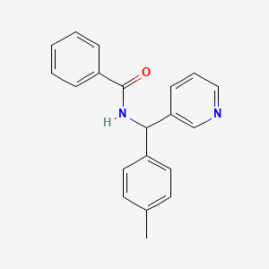 molecular formula C20H18N2O B4806226 N-[(4-methylphenyl)(pyridin-3-yl)methyl]benzamide 