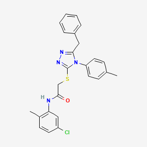 2-{[5-benzyl-4-(4-methylphenyl)-4H-1,2,4-triazol-3-yl]thio}-N-(5-chloro-2-methylphenyl)acetamide