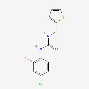 molecular formula C12H10ClFN2OS B4806268 N-(4-chloro-2-fluorophenyl)-N'-(2-thienylmethyl)urea 