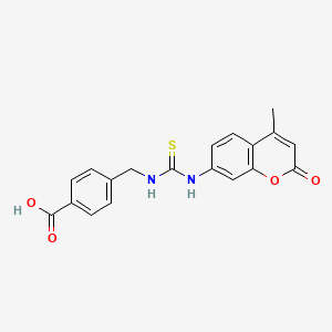 4-[({[(4-methyl-2-oxo-2H-chromen-7-yl)amino]carbonothioyl}amino)methyl]benzoic acid