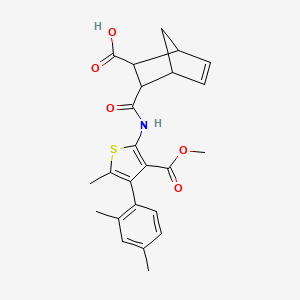 3-({[4-(2,4-dimethylphenyl)-3-(methoxycarbonyl)-5-methyl-2-thienyl]amino}carbonyl)bicyclo[2.2.1]hept-5-ene-2-carboxylic acid