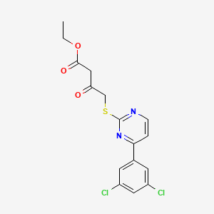 ETHYL 4-{[4-(3,5-DICHLOROPHENYL)-2-PYRIMIDINYL]SULFANYL}-3-OXOBUTANOATE