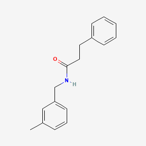 molecular formula C17H19NO B4806343 N-(3-methylbenzyl)-3-phenylpropanamide 