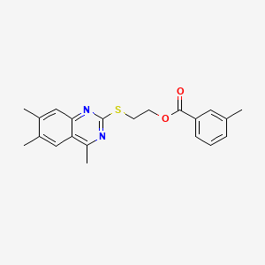 2-[(4,6,7-trimethyl-2-quinazolinyl)thio]ethyl 3-methylbenzoate