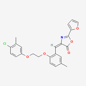 4-{2-[2-(4-chloro-3-methylphenoxy)ethoxy]-5-methylbenzylidene}-2-(2-furyl)-1,3-oxazol-5(4H)-one