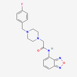 molecular formula C19H20FN5O2 B4806359 N-2,1,3-benzoxadiazol-4-yl-2-[4-(4-fluorobenzyl)-1-piperazinyl]acetamide 