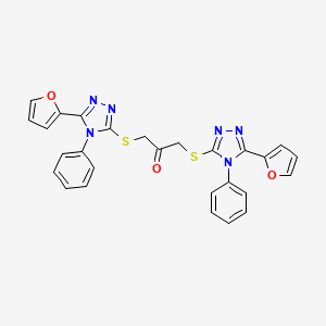 1,3-bis{[5-(2-furyl)-4-phenyl-4H-1,2,4-triazol-3-yl]thio}acetone