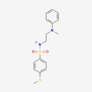 molecular formula C16H20N2O2S2 B4806401 N-{2-[methyl(phenyl)amino]ethyl}-4-(methylthio)benzenesulfonamide 