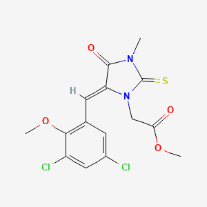 methyl [5-(3,5-dichloro-2-methoxybenzylidene)-3-methyl-4-oxo-2-thioxo-1-imidazolidinyl]acetate