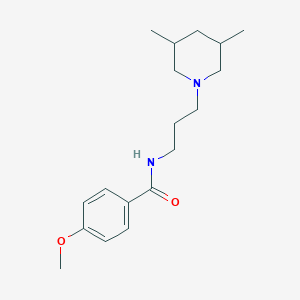 molecular formula C18H28N2O2 B4806411 N-[3-(3,5-dimethyl-1-piperidinyl)propyl]-4-methoxybenzamide 