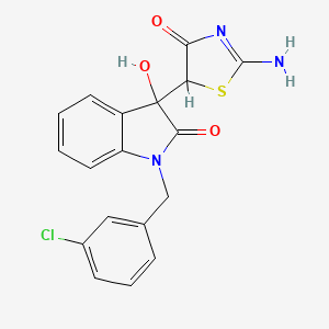 3-(2-amino-4-oxo-4,5-dihydro-1,3-thiazol-5-yl)-1-(3-chlorobenzyl)-3-hydroxy-1,3-dihydro-2H-indol-2-one