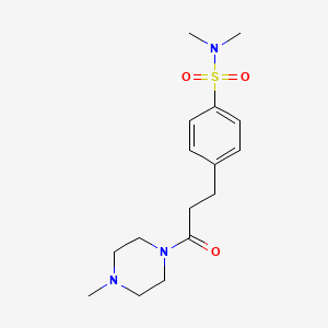 N,N-DIMETHYL-4-[3-(4-METHYLPIPERAZIN-1-YL)-3-OXOPROPYL]BENZENE-1-SULFONAMIDE