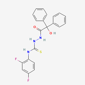 N-(2,4-difluorophenyl)-2-[hydroxy(diphenyl)acetyl]hydrazinecarbothioamide