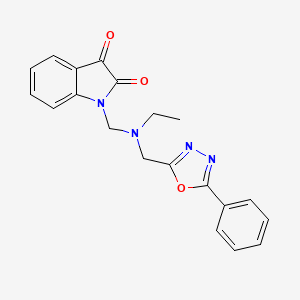 1-({ethyl[(5-phenyl-1,3,4-oxadiazol-2-yl)methyl]amino}methyl)-1H-indole-2,3-dione