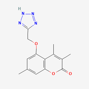 3,4,7-trimethyl-5-(1H-tetrazol-5-ylmethoxy)-2H-chromen-2-one