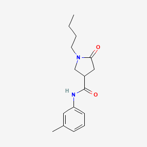 1-butyl-N-(3-methylphenyl)-5-oxopyrrolidine-3-carboxamide