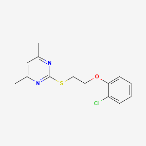 2-{[2-(2-chlorophenoxy)ethyl]thio}-4,6-dimethylpyrimidine