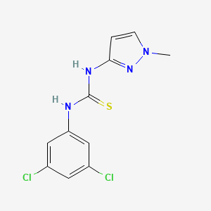 molecular formula C11H10Cl2N4S B4806502 N-(3,5-dichlorophenyl)-N'-(1-methyl-1H-pyrazol-3-yl)thiourea 