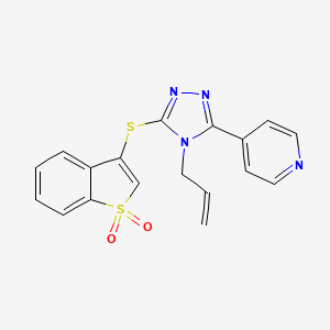 4-{4-allyl-5-[(1,1-dioxido-1-benzothien-3-yl)thio]-4H-1,2,4-triazol-3-yl}pyridine