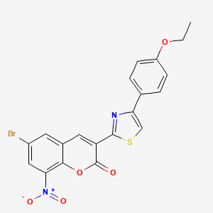 molecular formula C20H13BrN2O5S B4806530 6-bromo-3-[4-(4-ethoxyphenyl)-1,3-thiazol-2-yl]-8-nitro-2H-chromen-2-one CAS No. 5308-53-2