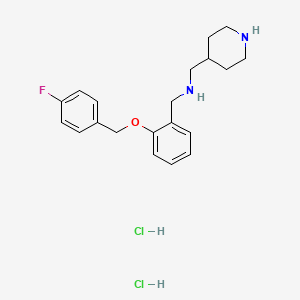 {2-[(4-fluorobenzyl)oxy]benzyl}(4-piperidinylmethyl)amine dihydrochloride