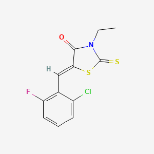 5-(2-chloro-6-fluorobenzylidene)-3-ethyl-2-thioxo-1,3-thiazolidin-4-one